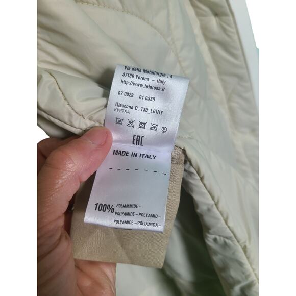 T_COAT Water Resistant Quilted Coat in Neutrals Size 44 US Medium - Picture 9 of 14